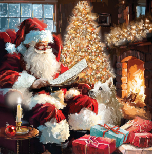 BOX LRG SQ Santa Claus Christmas Adventures Deluxe