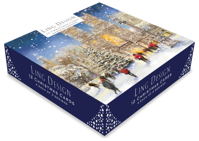 BOX LRG SQ Christmas Church And Worship Scenes Deluxe