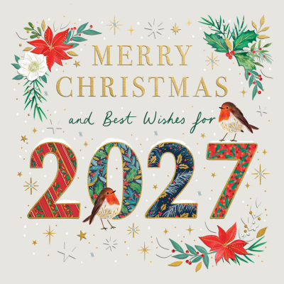 BOX LRG SQ Best Wishes For The New Year 2027 Luxury