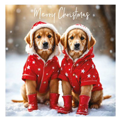 Merry Christmas Puppies