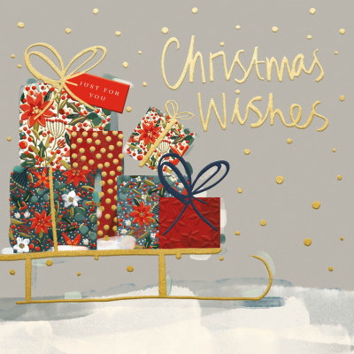 BOX LRG SQ Santas Sleigh Of Christmas Gifts Superior