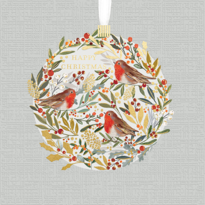BOX LRG SQ Festive Bird Ornament Superior