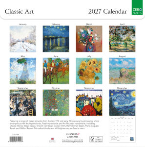 SQUARE CALENDAR The Classic Art 2027