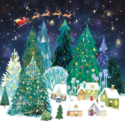 BOX LRG SQ Santa’S Sleigh