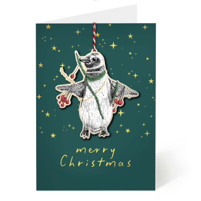Penguin Christmas Ornament Card