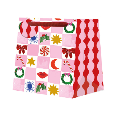 BAG SML Kissmas Checkerboard Square