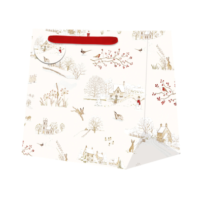 BAG SML Snowy Village Square