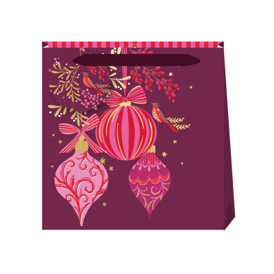 BAG SML Bauble And Bows Plum