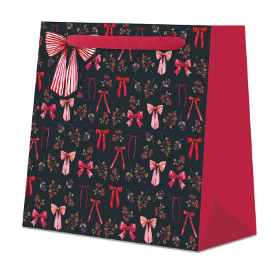 BAG LRG Bows And Berries Noir