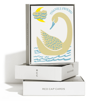 Friend Swan SPOT Thank You Boxed Set|Red Cap Cards