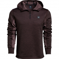 Vortex Quarter Zip Hoodie: Mahogany Frontier Limits
