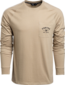 Vortex LS Pocket T-Shirt: Tan Outland Heavy Weight