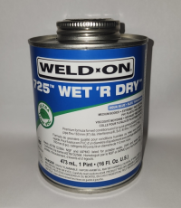 Weld-On 725, 1/4 Pint Wet/Dry Cement Glue - Blue