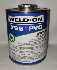 Weld-On 795, 1 Quart Cement Glue - Clear