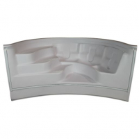 8'x9' Radius Swim Out Bullnose White