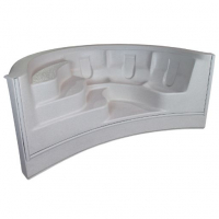 8'x9' Radius Swim Out Bullnose White