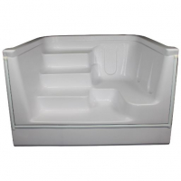 6' Straight Swim Out Bullnose White