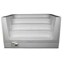 6' Straight Front Square Back Cantilever Step Blue Stone