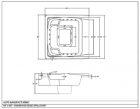 Spillover- Square Vanishing Edge White