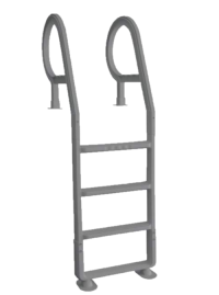 Above Ground Deck Ladder 24" Wide - Grey