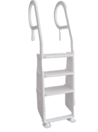 Above Ground Security Deck Ladder 24" Wide - White