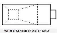 CW 20x40 Rectangle Safety Cover w/ Stair GREY