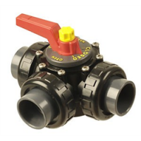 Praher 2" - 2 1/2" 3-Way Diverter Valve w/Unions