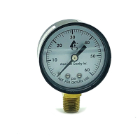 2" Bottom(Lower) Mount Plastic Pressure Gauge - 0-60 PSI