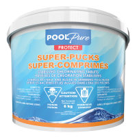 LAWRASONS POOL PURE SUPER PUCKS, 6KG PAIL