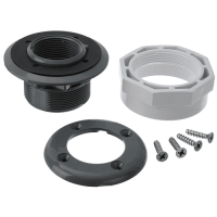 2" SOC RETURN FITTING W/NUT,  DARK GRAY