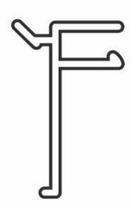 Vastec Alum Hook-A-Track Single Track 6" Rad