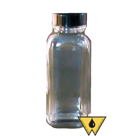 BOTTLE SQ WM FG W/CAP 4 OZ (120/CS,OR SOLD SINGLY)