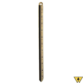 BOB 12" BRASS OUTAGE GRADUATED ENGLISH 5/8SQ