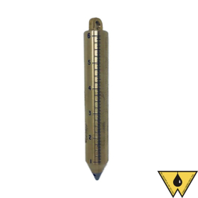 PLUMB BOB BRASS W/SS REMOVEABLE TIP GRAD. IN & 1/8