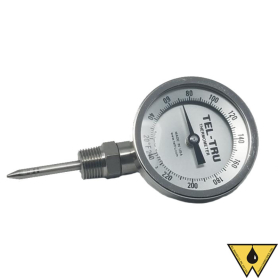 THERMOMETER BI-METAL BTC-40/160F 2 1/2" STEM