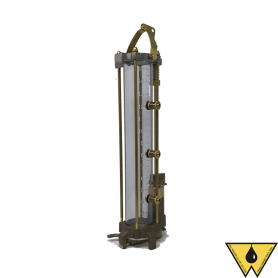 16" CLEAR BARREL THIEF WITH PETCOCKS INSTALLED @ 4",8",12"