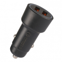 CLEC-911B   Black USB Charger 2 X QC3.0 for 12V Socket