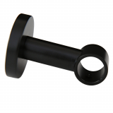 Tubular ceiling bracket for ¾" (19mm) diameter rods, black