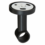 Tubular ceiling bracket for ¾" (19mm) diameter rods, black