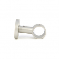 Tubular ceiling bracket for ¾" (19mm) diameter rods, satin nickel