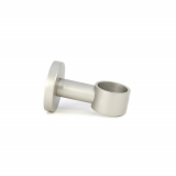 Tubular ceiling bracket for ¾" (19mm) diameter rods, satin nickel