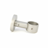 Tubular ceiling bracket for 1⅛" (28mm) diameter rods, satin nickel