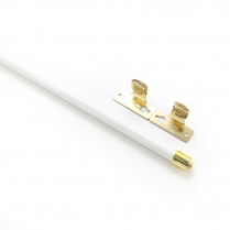 Extendable tier café rod, white and gold