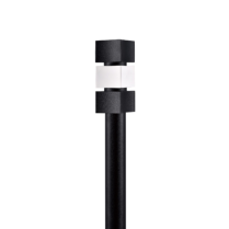 Zen tuxedo finial, for 1⅛ (28mm) diameter poles, black and white