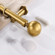 Embout Balle, pour pôle de 1⅛" (28mm) de diamètre, or mat