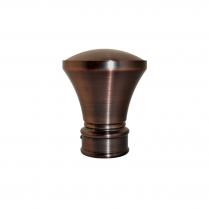 The Triangle Collection finial, for 1⅛" (28mm) diameter poles, antique copper