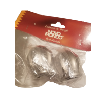 Embout Le "W", pour pôle de 1⅛" (28mm) de diamètre, argent satiné