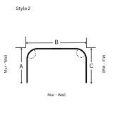 Two 90-degree track bends