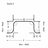 Two 90-degree track bends with bent edges