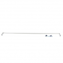 Extendable Lockseam curtain rod, projects 1½", white